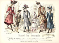 Ladies and children in a park - Double sized print(II)