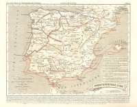 Map of Spain 409 - 585 ad after Barbar invasion