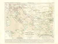Map of Roman Empire and House of Lombardy 553-774ad